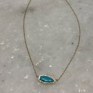 Kendra Scott Short Pendant Necklace with Turquoise Stone